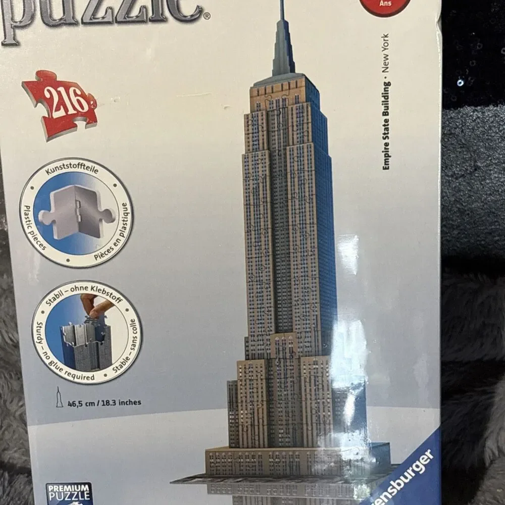 Ravensburger 3D Jigsaw Puzzle, Empire State Building . 216 Pieces Sealed New